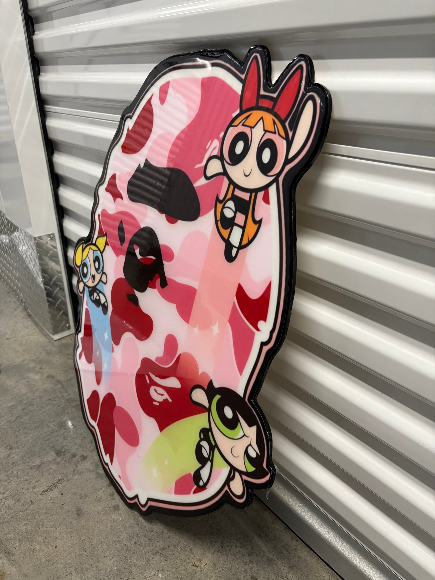 POWER PUFF GIRLS / BAPE INSPIRED WALL ART (2.5'x2')