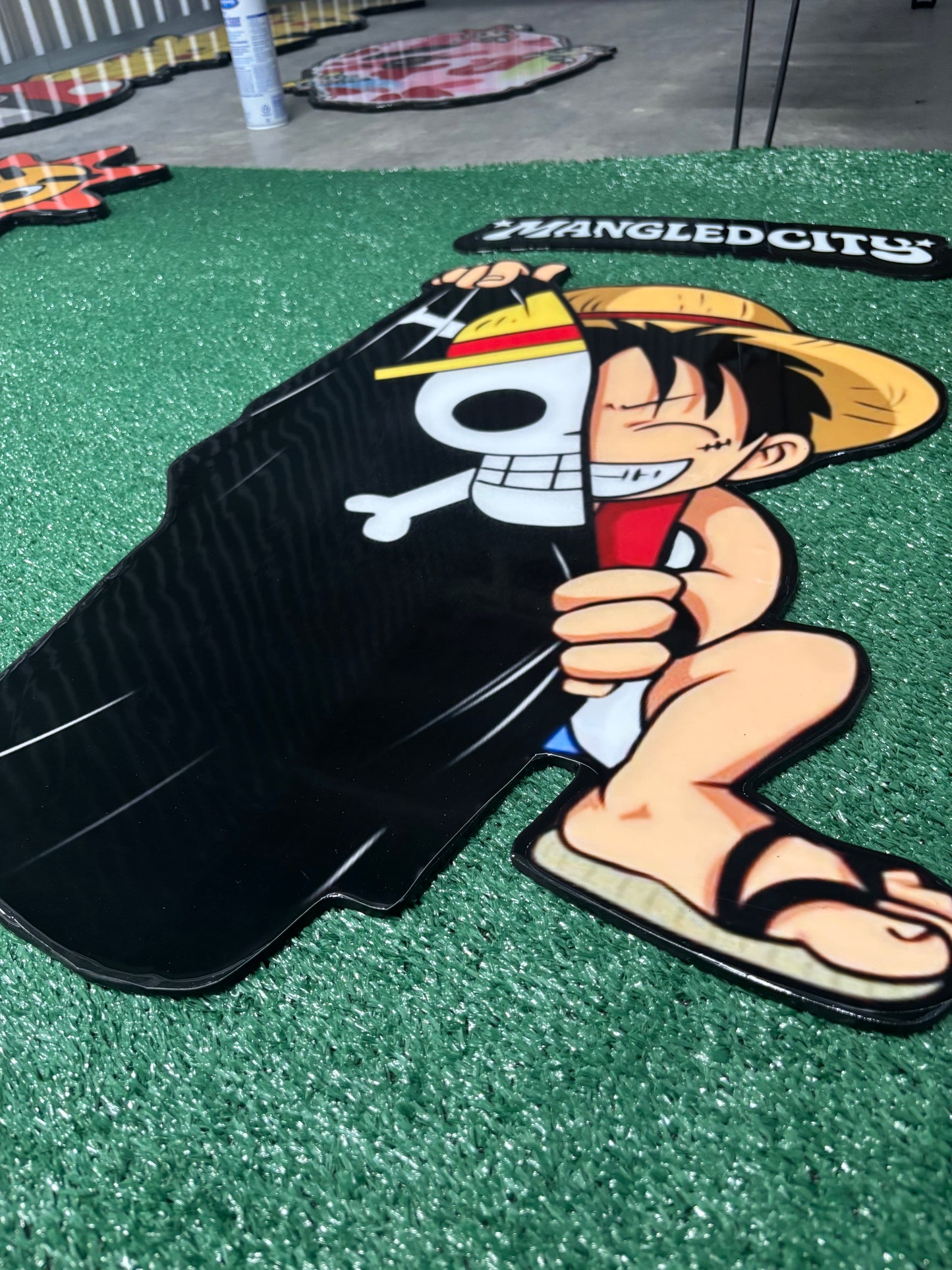 LUFFY PIRATE INSPIRED WALL ART (1.5'x2.5')