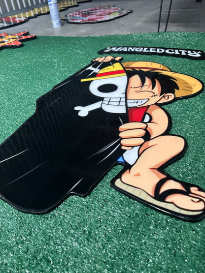 LUFFY PIRATE INSPIRED WALL ART (1.5'x2.5')