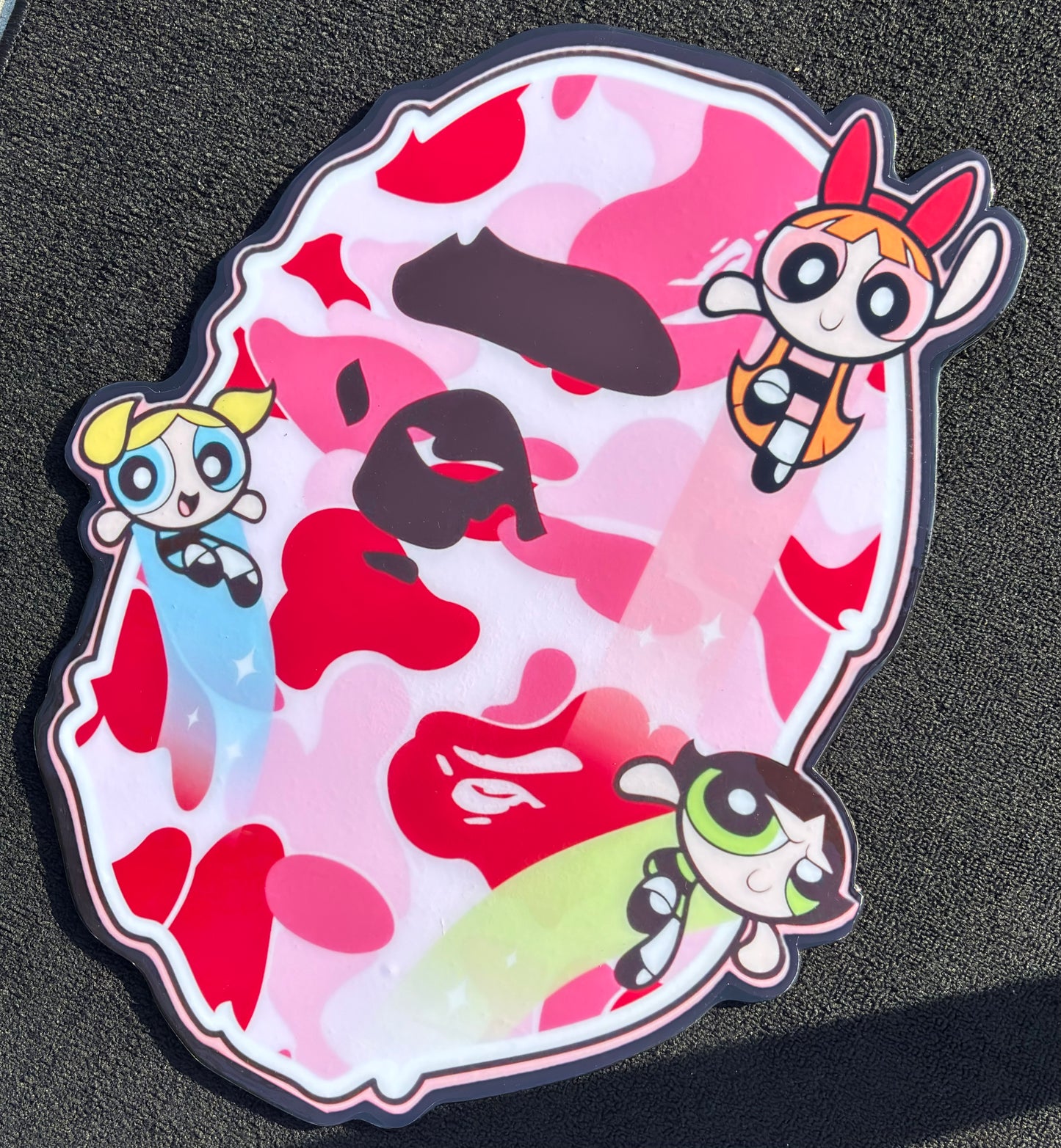 POWER PUFF GIRLS / BAPE INSPIRED WALL ART (2.5'x2')