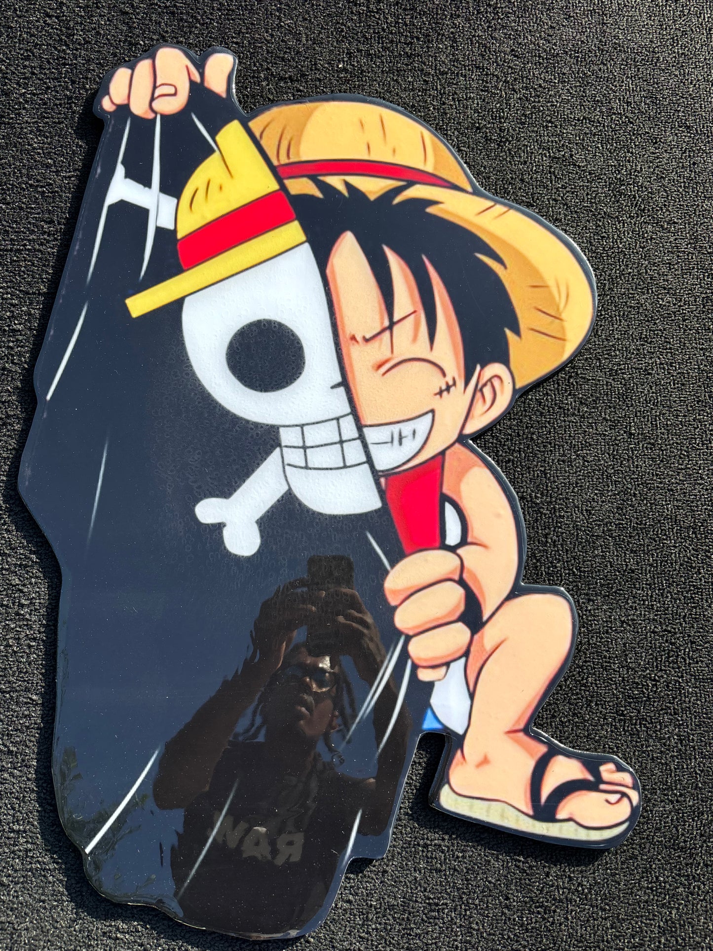 LUFFY PIRATE INSPIRED WALL ART (1.5'x2.5')