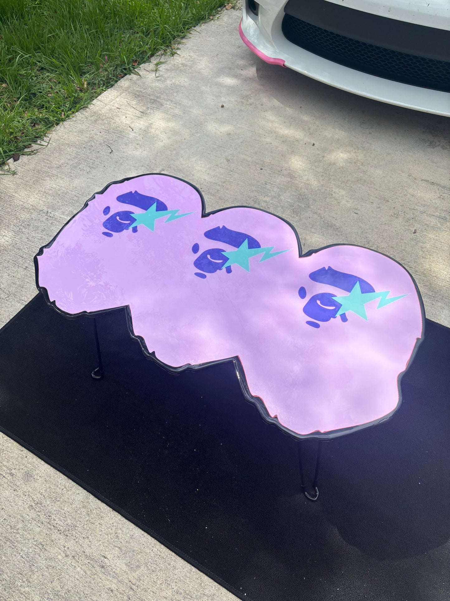 BAPE INSPIRED TABLE - PURPLE (3'x1.5')