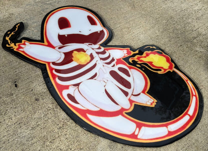 CHARIZARD SKELTON INSPIRED WALL ART (2.5'x1.5')