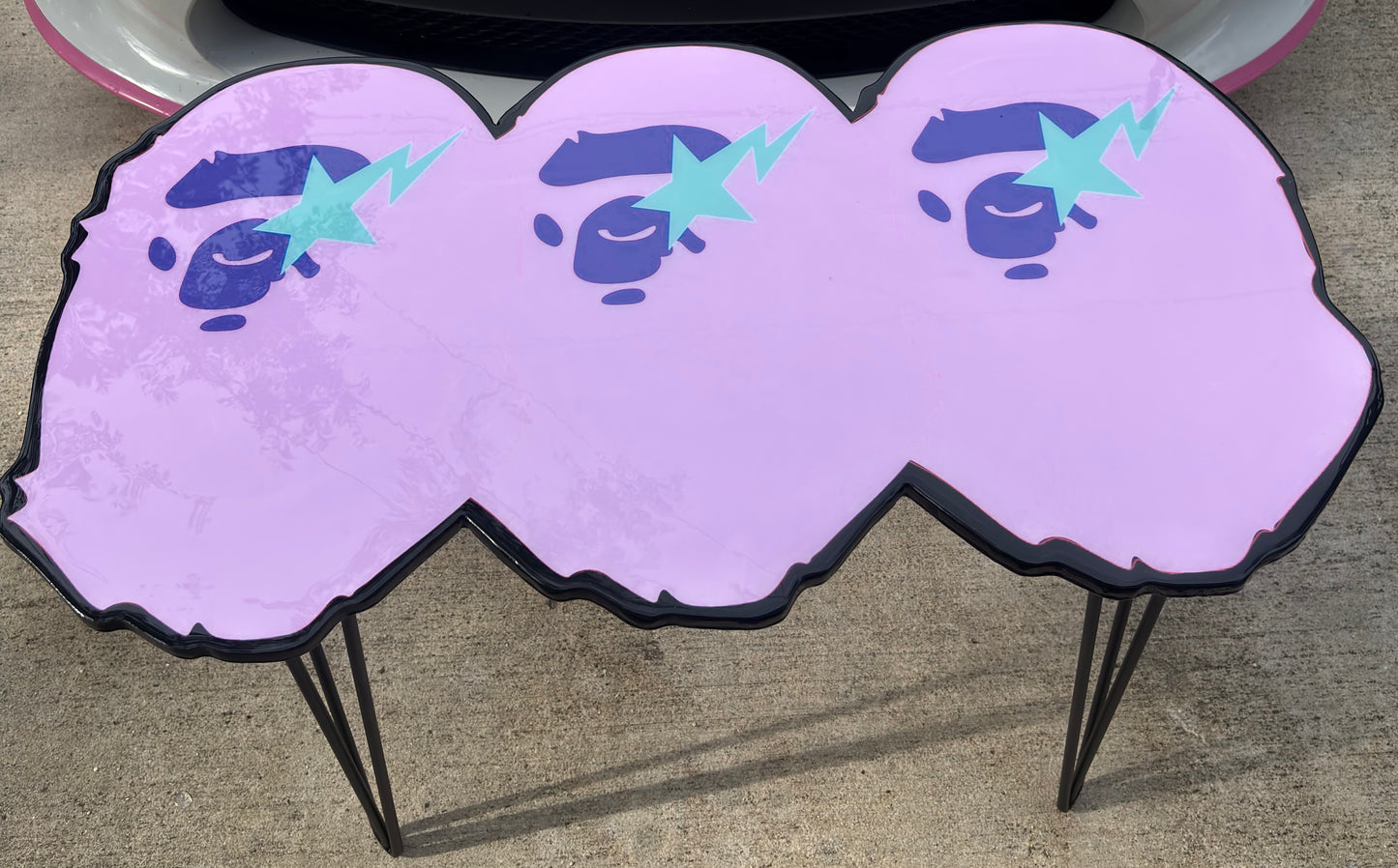 BAPE INSPIRED TABLE - PURPLE (3'x1.5')