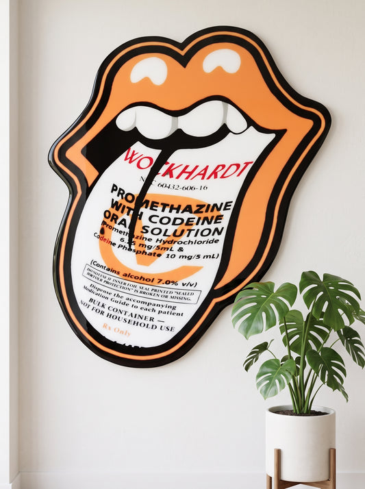 ROLLING STONES / RX INSPIRED WALL ART (1.5'x2')