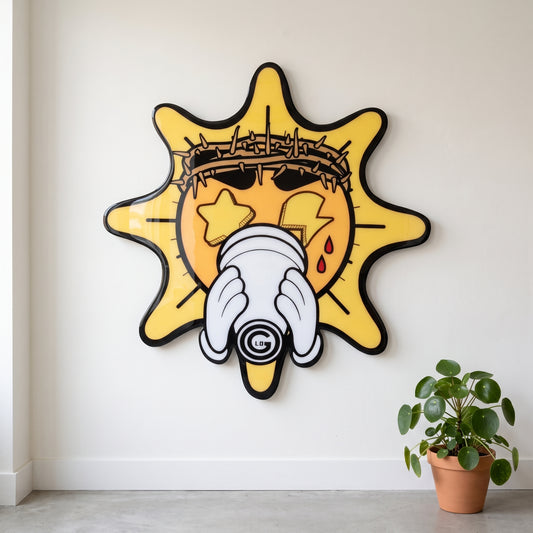 GLO GANG INSPIRED WALL ART - YELLOW (2'x2')