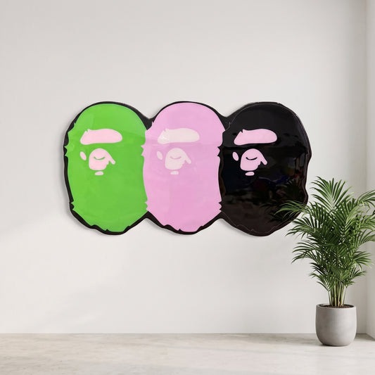 BAPE / WATERMELON INSPIRED WALL ART (1.5'x1')