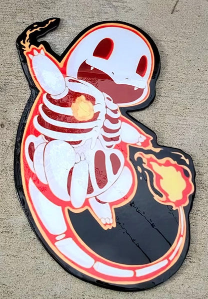 CHARIZARD SKELTON INSPIRED WALL ART (2.5'x1.5')