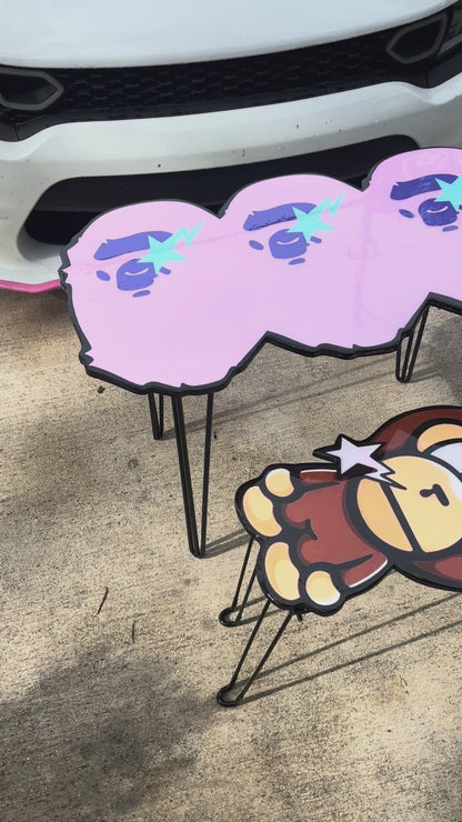 BAPE INSPIRED TABLE - PURPLE (3'x1.5')